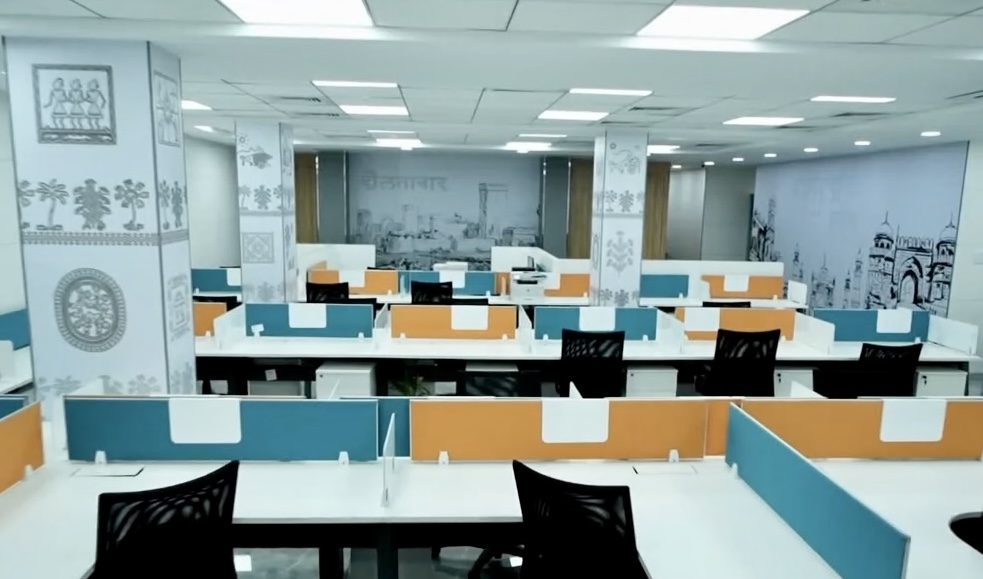 Modern office space with collaborative areas